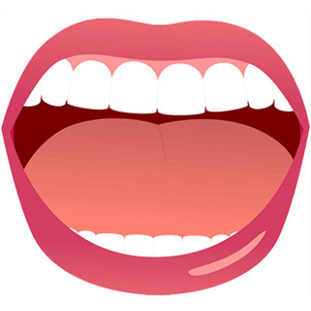 Smiling Mouth Cardboard Cutout